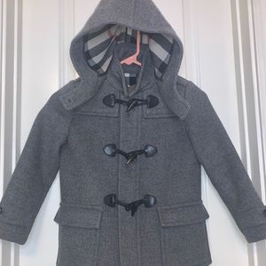 Boys Burberry Wool Toggle Coat - EUC